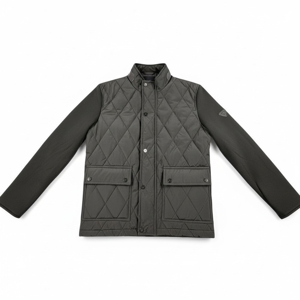 V.I.P. Collection Mens Black Quilted bomber Jacket Size S NWT - Picture 2 of 7